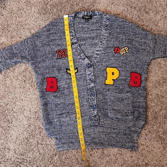 Freshman 1996 Button Up Sweater Small High School Jacket Look Back Shirttail - Picture 14 of 14